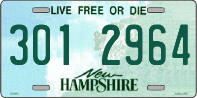 NH license plate 3012964
