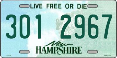 NH license plate 3012967