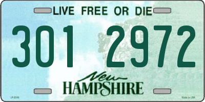 NH license plate 3012972