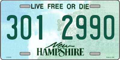 NH license plate 3012990