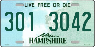 NH license plate 3013042