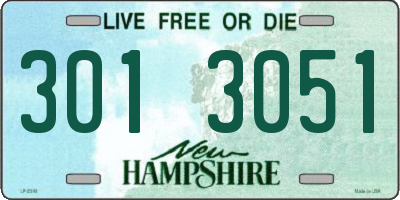 NH license plate 3013051
