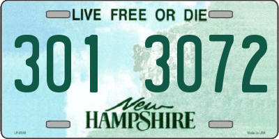 NH license plate 3013072