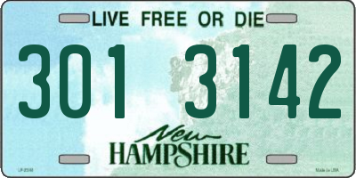 NH license plate 3013142