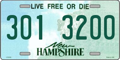 NH license plate 3013200