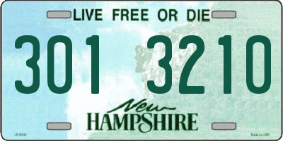 NH license plate 3013210
