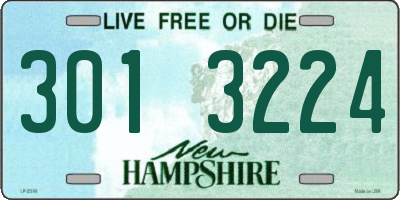 NH license plate 3013224