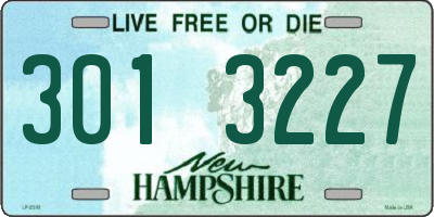 NH license plate 3013227
