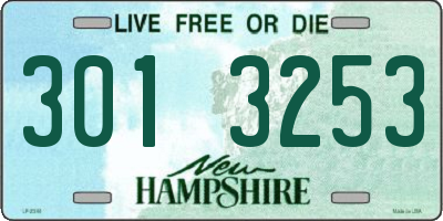 NH license plate 3013253