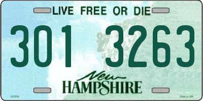 NH license plate 3013263