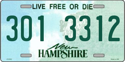 NH license plate 3013312