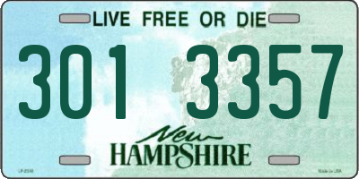NH license plate 3013357