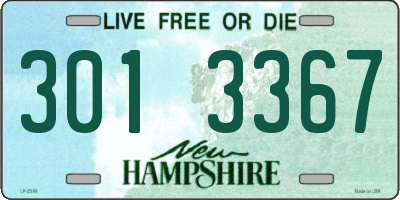 NH license plate 3013367