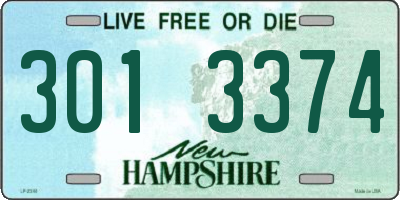 NH license plate 3013374