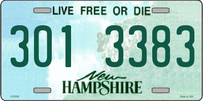 NH license plate 3013383