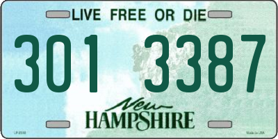 NH license plate 3013387