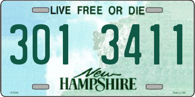 NH license plate 3013411