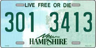 NH license plate 3013413