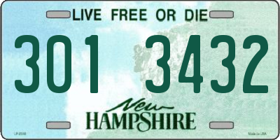 NH license plate 3013432