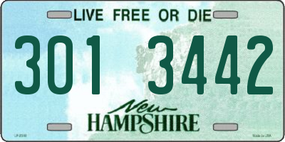 NH license plate 3013442