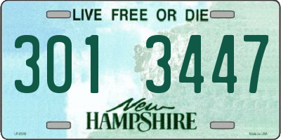 NH license plate 3013447