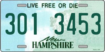 NH license plate 3013453
