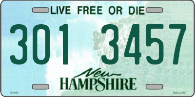 NH license plate 3013457