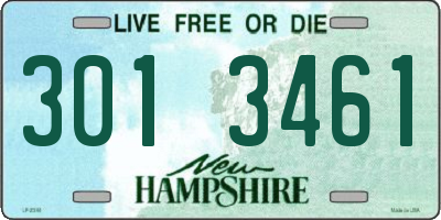 NH license plate 3013461