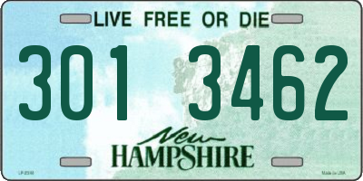 NH license plate 3013462