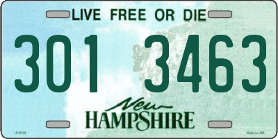 NH license plate 3013463