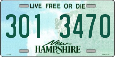 NH license plate 3013470