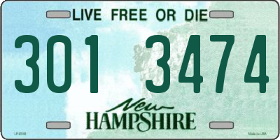 NH license plate 3013474