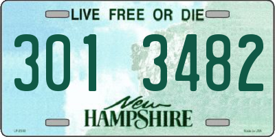 NH license plate 3013482