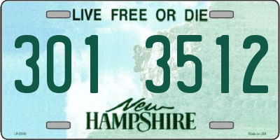 NH license plate 3013512