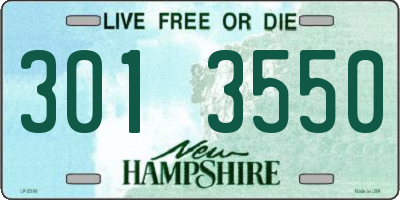 NH license plate 3013550