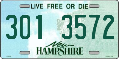 NH license plate 3013572