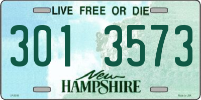 NH license plate 3013573
