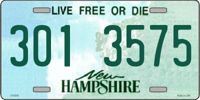 NH license plate 3013575