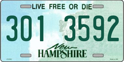 NH license plate 3013592