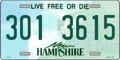 NH license plate 3013615