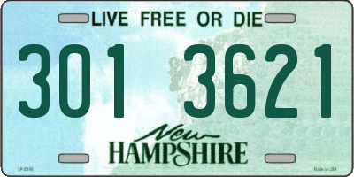 NH license plate 3013621