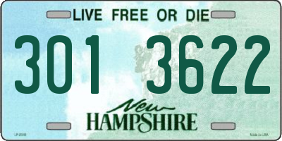 NH license plate 3013622