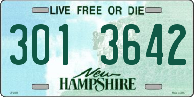 NH license plate 3013642