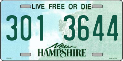 NH license plate 3013644