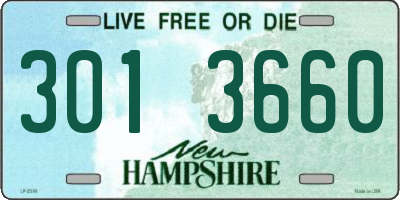 NH license plate 3013660