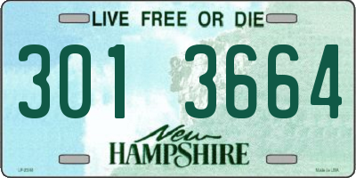 NH license plate 3013664