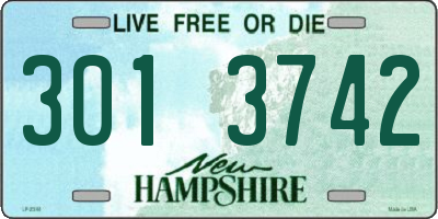 NH license plate 3013742