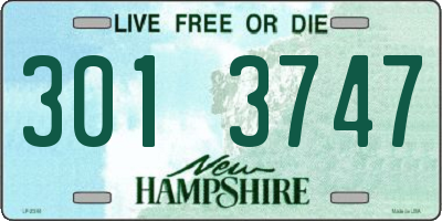 NH license plate 3013747
