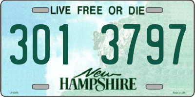 NH license plate 3013797