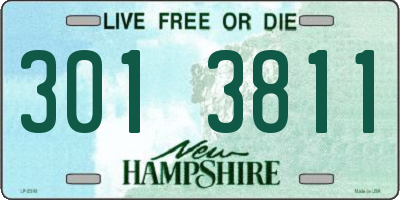 NH license plate 3013811